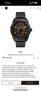 fossil chain watches