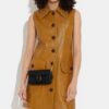 Authentic Tabby Crossbody Wristlet Bag in Signature Canvas with Gold-Tone Hardware and Chain Strap